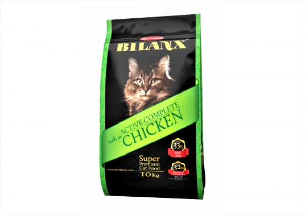 10 kg pose med Bilanx kattefoder, grøn pose