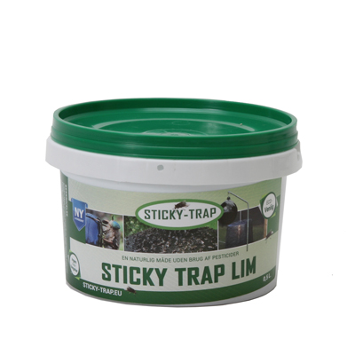 Lille bøtte med Sticky Trap lim 0,5 L-til at smøre på en spand