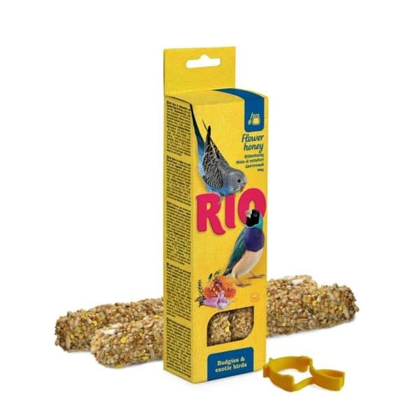 Gul RIO pakke med 2 stk sticks til fugle