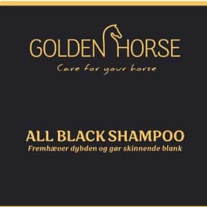 Golden Horse logo, All Black shampoo