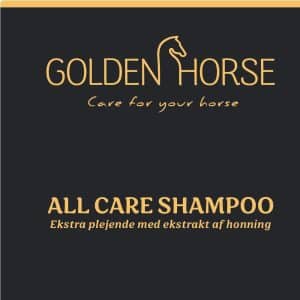 Golden Horse sort / guld logo - all care ahampoo